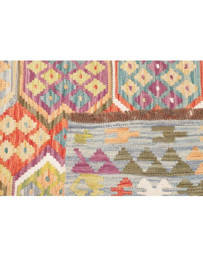 Tappeto Kilim Afghanistan beige arancione 120x172