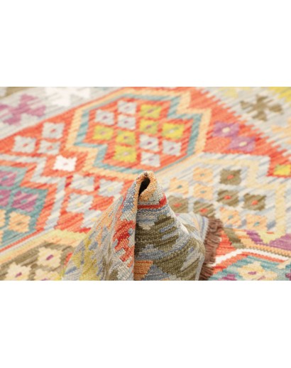 Tappeto Kilim Afghanistan beige arancione 120x172