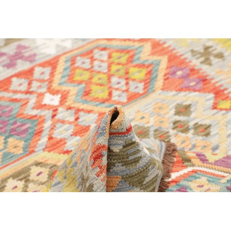 Tappeto Kilim Afghanistan beige arancione 120x172