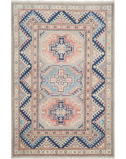 Tappeto Kazak Afghanistan beige grigio 82x124