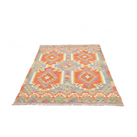 Tappeto Kilim Afghanistan marrone azzurro 126x183