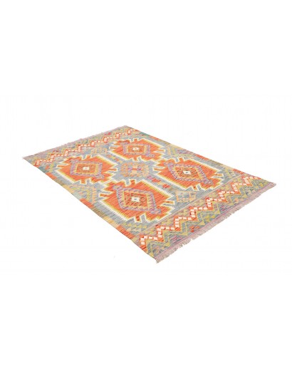 Tappeto Kilim Afghanistan marrone azzurro 126x183