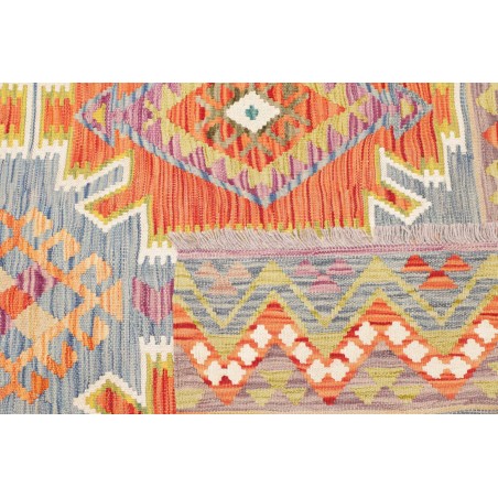 Tappeto Kilim Afghanistan marrone azzurro 126x183