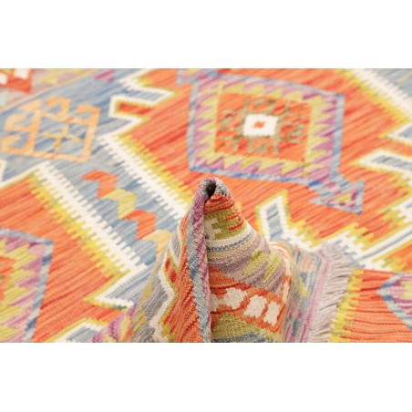 Tappeto Kilim Afghanistan marrone azzurro 126x183