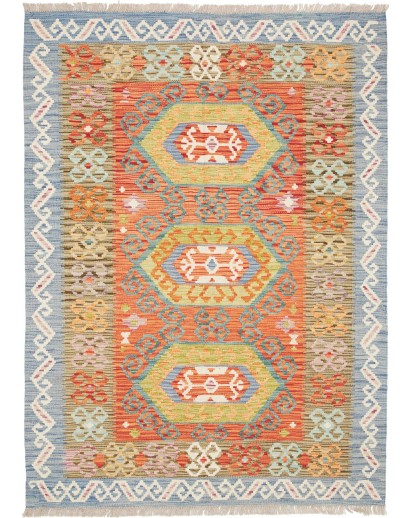 Tappeto Kilim Afghanistan marrone 125x173