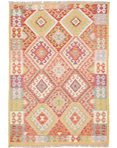 Tappeto Kilim Afghanistan marrone 125x179