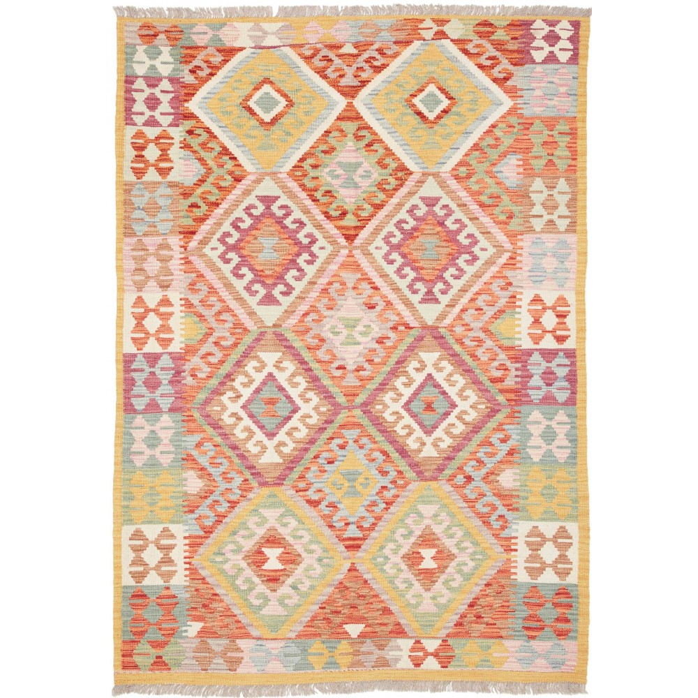 Tappeto Kilim Afghanistan marrone 125x179
