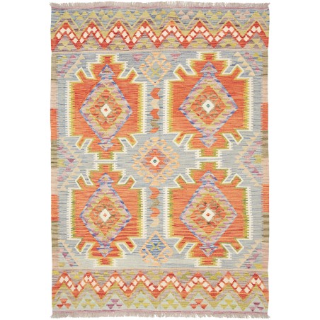 Tappeto Kilim Afghanistan marrone bianco 125x179