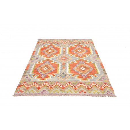 Tappeto Kilim Afghanistan marrone bianco 125x179