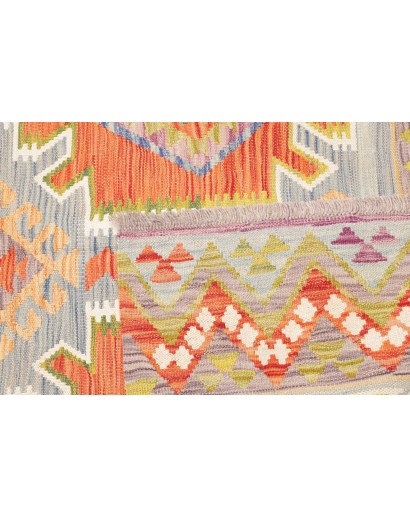 Tappeto Kilim Afghanistan marrone bianco 125x179