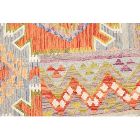 Tappeto Kilim Afghanistan marrone bianco 125x179