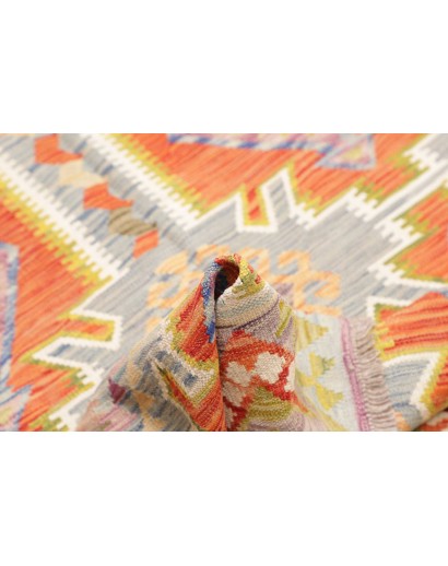 Tappeto Kilim Afghanistan marrone bianco 125x179