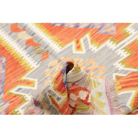 Tappeto Kilim Afghanistan marrone bianco 125x179