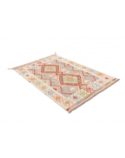 Tappeto Kilim Afghanistan beige arancione 122x175