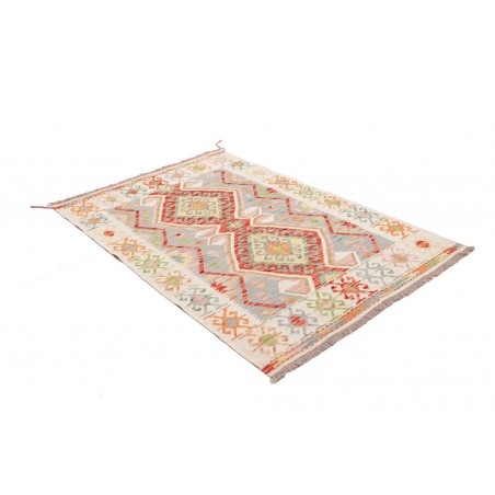 Tappeto Kilim Afghanistan beige arancione 122x175