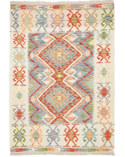 Tappeto Kilim Afghanistan bianco 126x180