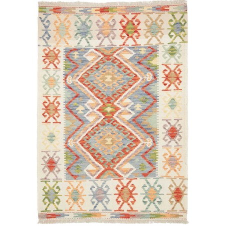 Tappeto Kilim Afghanistan bianco 126x180