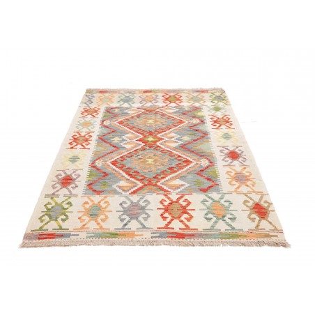 Tappeto Kilim Afghanistan bianco 126x180