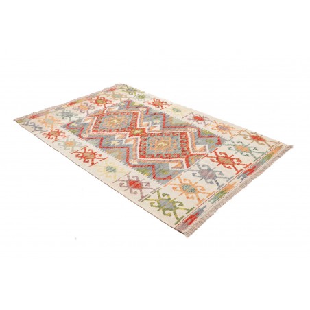 Tappeto Kilim Afghanistan bianco 126x180