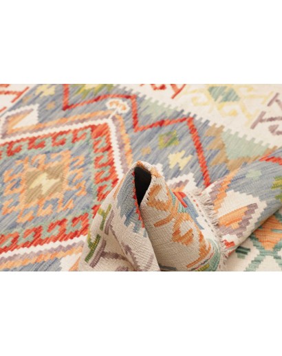 Tappeto Kilim Afghanistan bianco 126x180