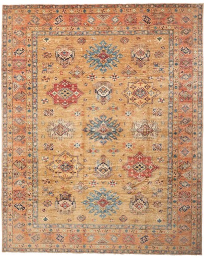 Tappeto Kazak Fine Pakistan marrone azzurro 250x307