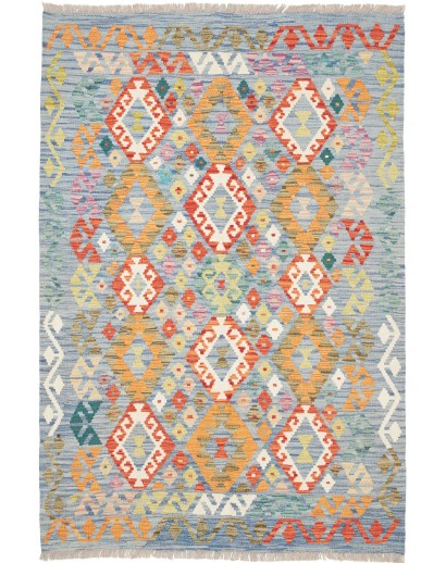 Tappeto Kilim Afghanistan beige arancione 124x185