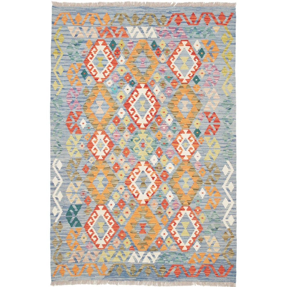 Tappeto Kilim Afghanistan beige arancione 124x185