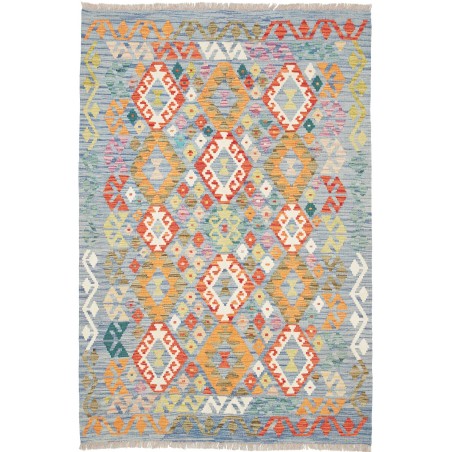 Tappeto Kilim Afghanistan beige arancione 124x185