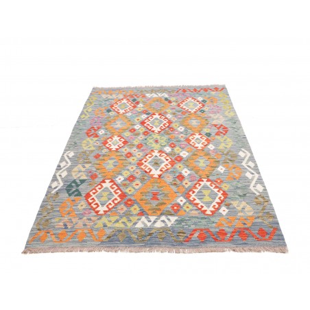 Tappeto Kilim Afghanistan beige arancione 124x185