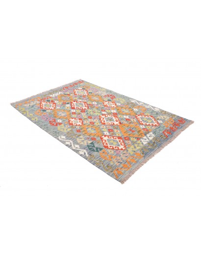 Tappeto Kilim Afghanistan beige arancione 124x185