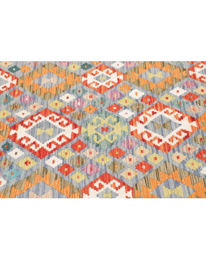 Tappeto Kilim Afghanistan beige arancione 124x185