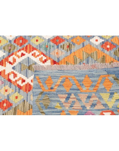 Tappeto Kilim Afghanistan beige arancione 124x185