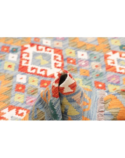 Tappeto Kilim Afghanistan beige arancione 124x185