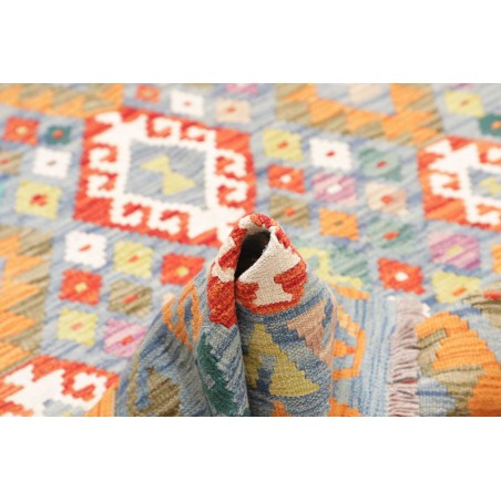 Tappeto Kilim Afghanistan beige arancione 124x185