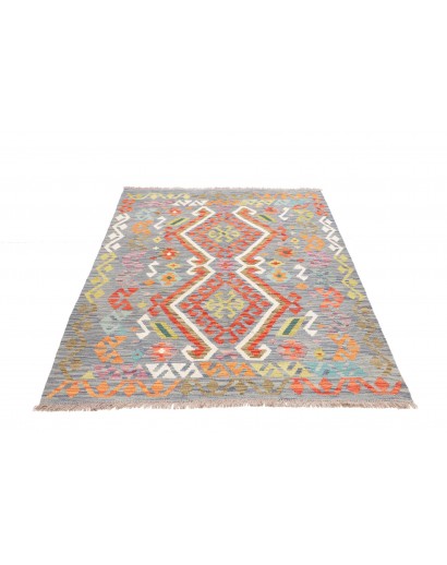 Tappeto Kilim Afghanistan azzurro bianco 125x175