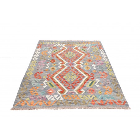 Tappeto Kilim Afghanistan azzurro bianco 125x175