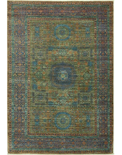 Tappeto Mamlouk Pakistan azzurro verde 130x185