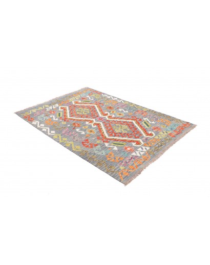 Tappeto Kilim Afghanistan azzurro bianco 125x175