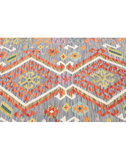 Tappeto Kilim Afghanistan azzurro bianco 125x175