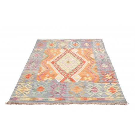 Tappeto Kilim Afghanistan beige azzurro 127x176