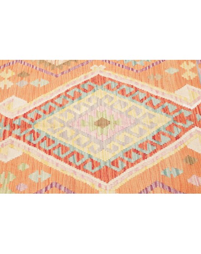 Tappeto Kilim Afghanistan beige azzurro 127x176