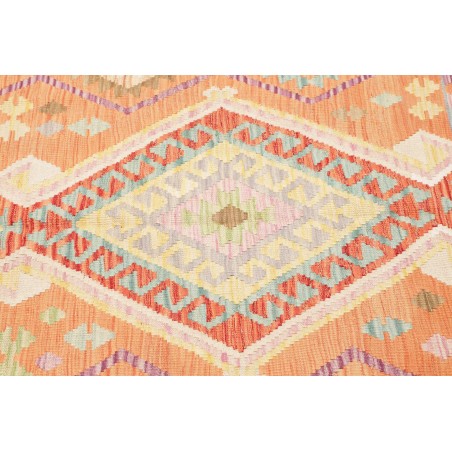 Tappeto Kilim Afghanistan beige azzurro 127x176