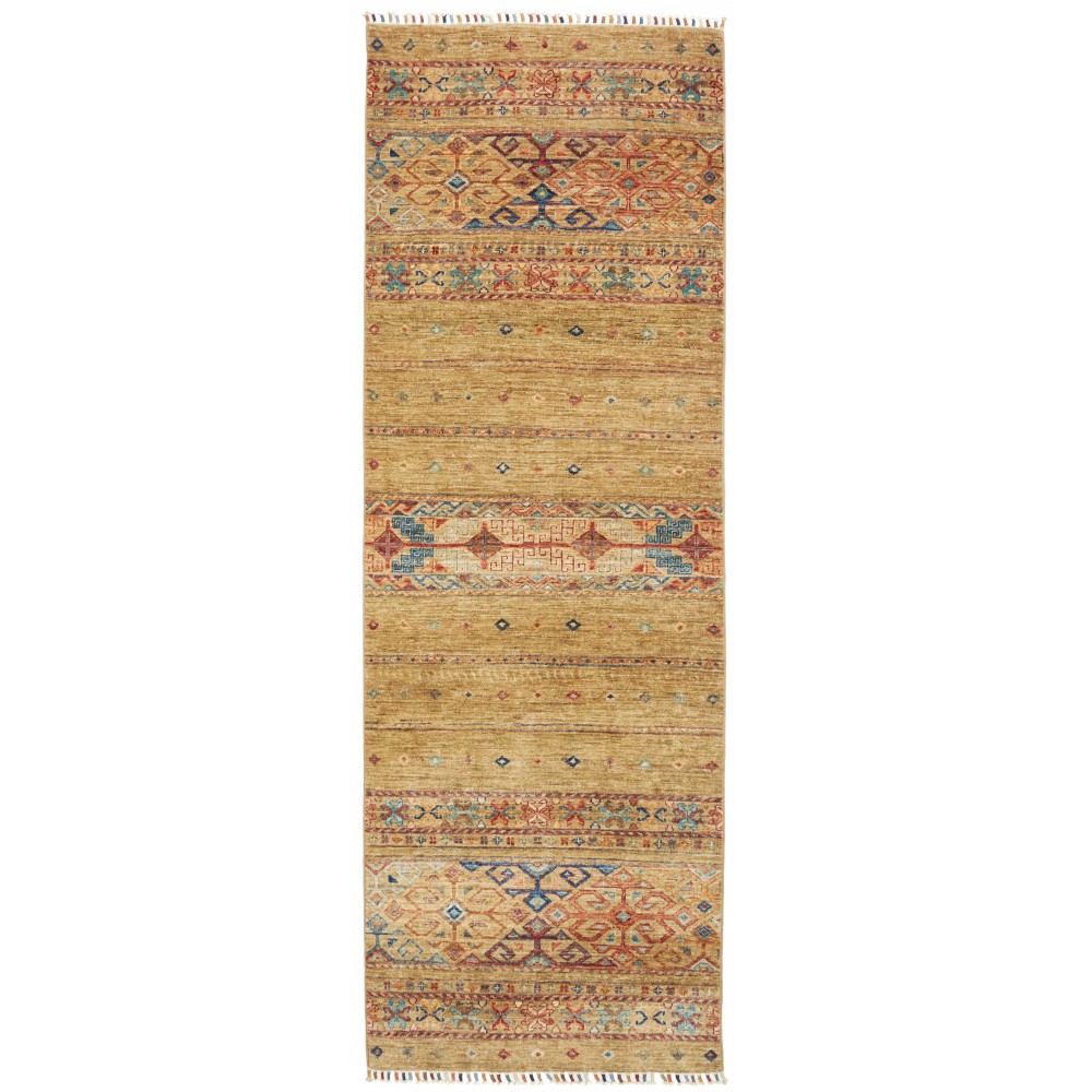 Tappeto Rubin Pakistan marrone bianco 80x246 Tappeto Rubin Pakistan marrone bianco 80x246