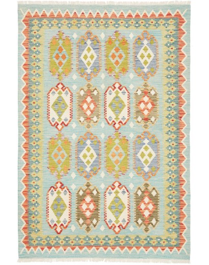 Tappeto Kilim Afghanistan beige bianco 126x184