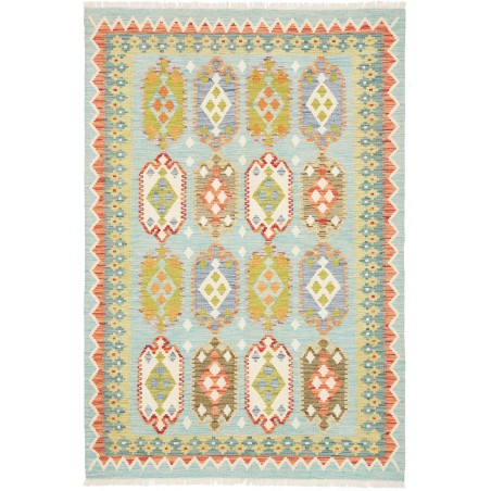 Tappeto Kilim Afghanistan beige bianco 126x184