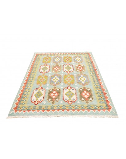 Tappeto Kilim Afghanistan beige bianco 126x184