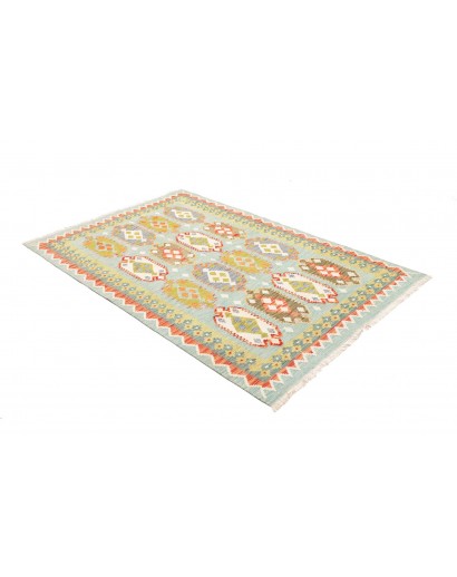Tappeto Kilim Afghanistan beige bianco 126x184