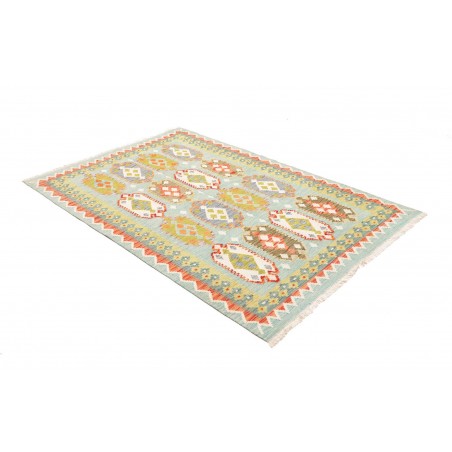 Tappeto Kilim Afghanistan beige bianco 126x184