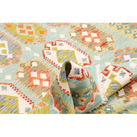 Tappeto Kilim Afghanistan beige bianco 126x184