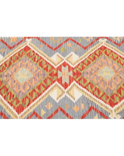 Tappeto Kilim Afghanistan bianco arancione 123x178